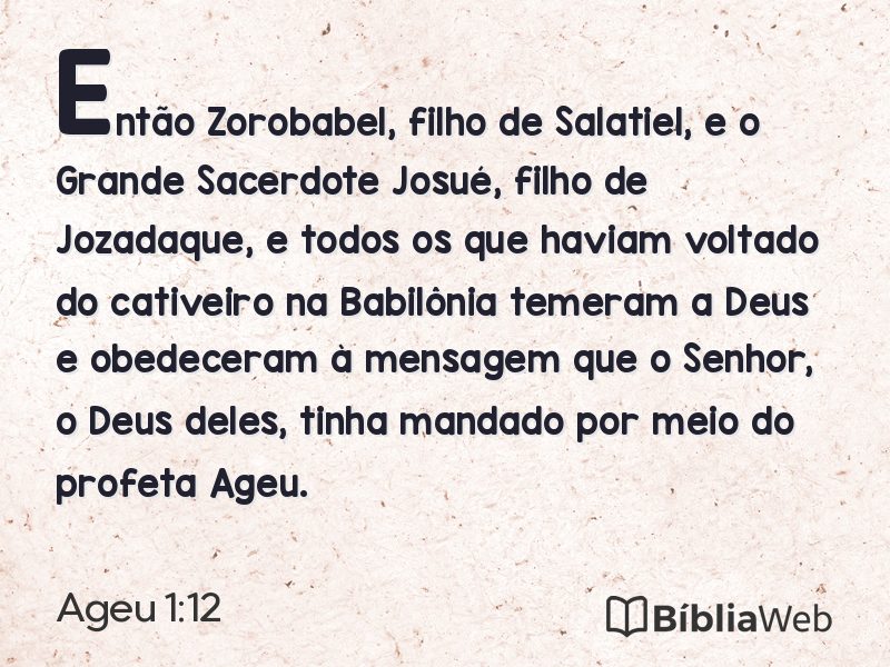 Ageu 1:12 em imagem para compartilhar