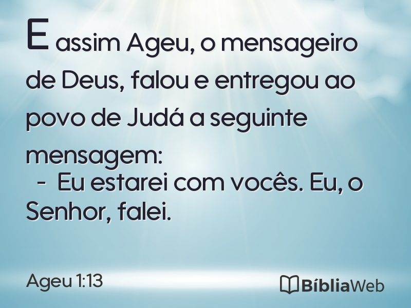 Ageu 1:13 em imagem para compartilhar