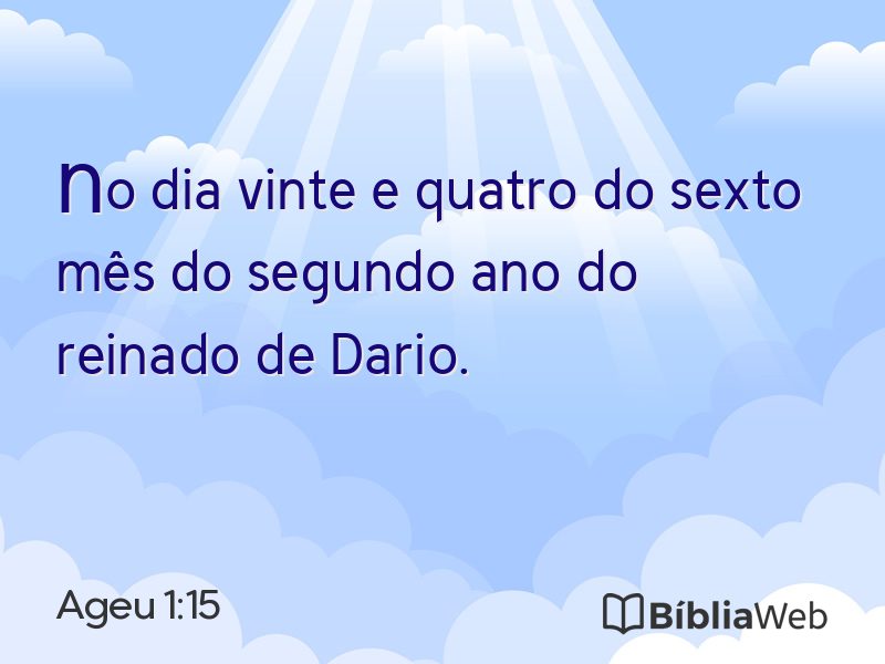 Ageu 1:15 em imagem para compartilhar