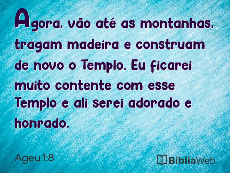 Ageu 1:8 em imagem para compartilhar