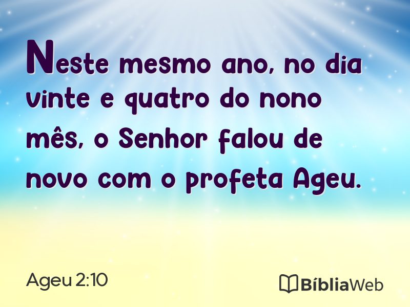 Ageu 2:10 em imagem para compartilhar