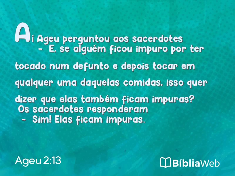 Ageu 2:13 em imagem para compartilhar