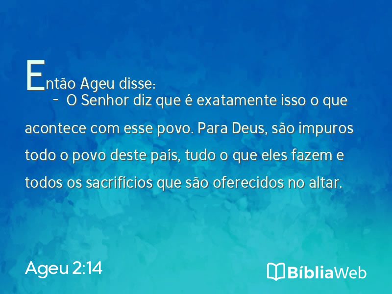 Ageu 2:14 em imagem para compartilhar
