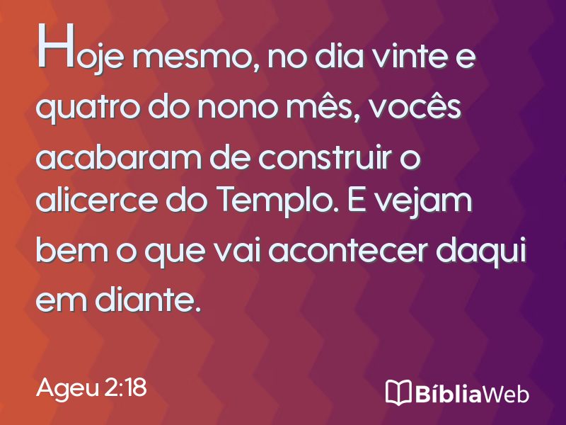 Ageu 2:18 em imagem para compartilhar