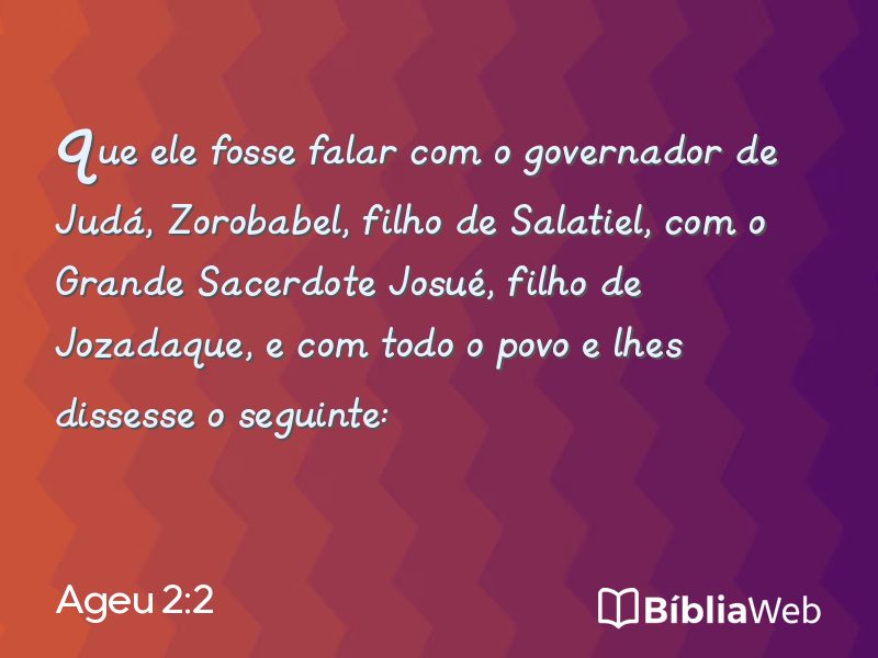 Ageu 2:2 em imagem para compartilhar