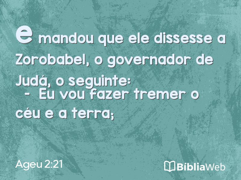 Ageu 2:21 em imagem para compartilhar