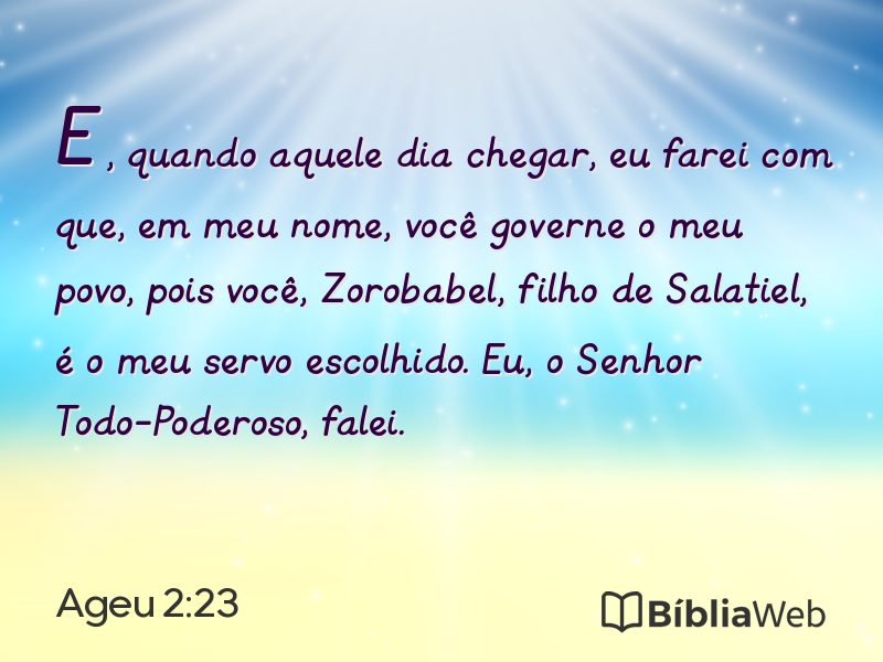 Ageu 2:23 em imagem para compartilhar