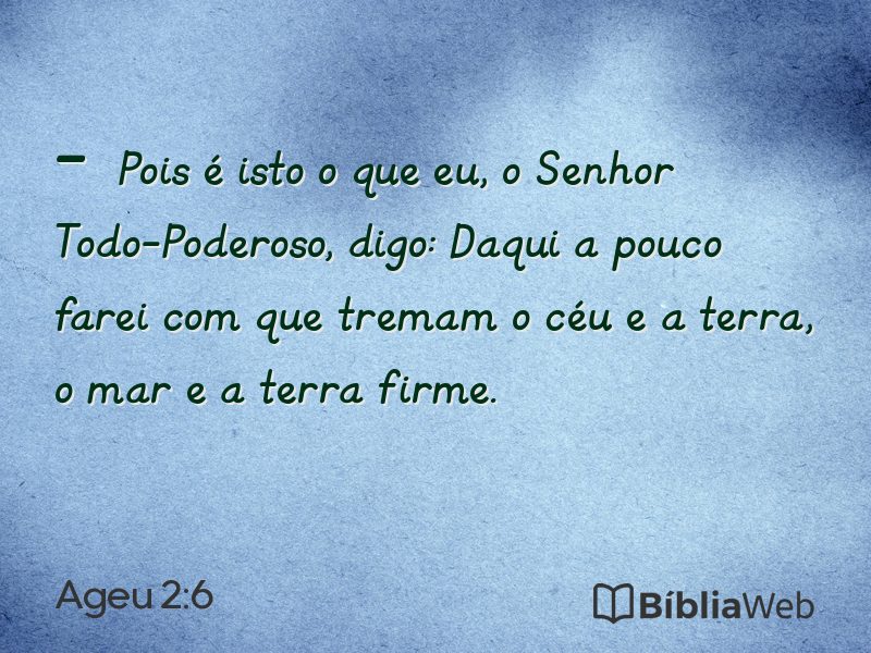 Ageu 2:6 em imagem para compartilhar