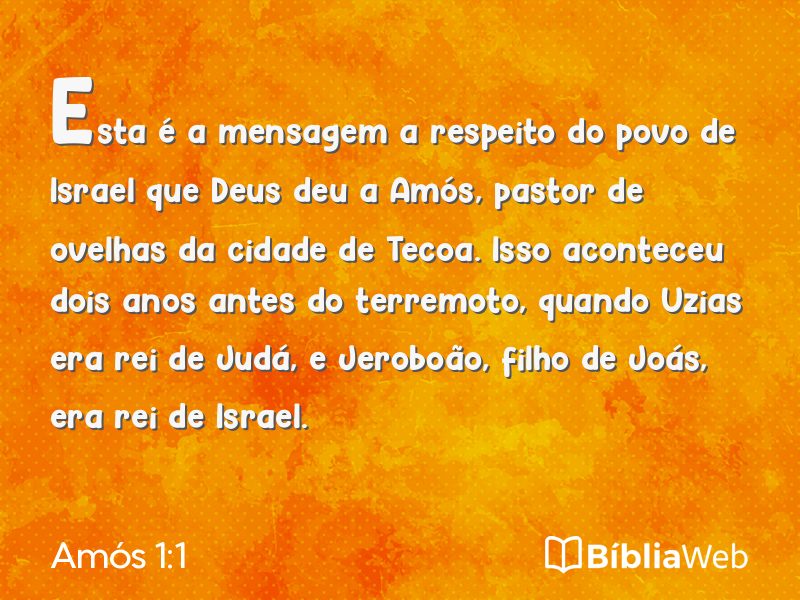 Amós 1:1 em imagem para compartilhar