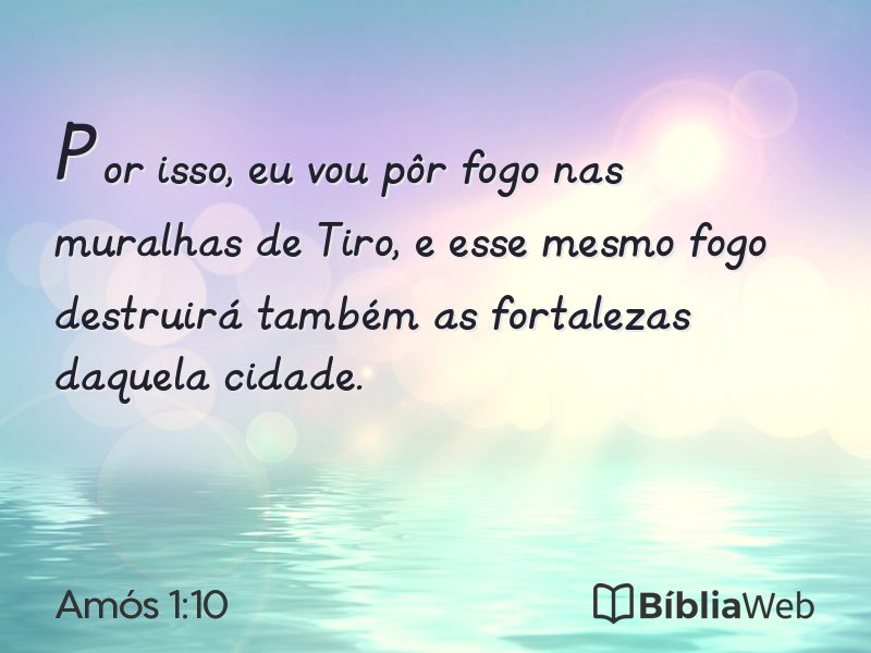 Amós 1:10 em imagem para compartilhar