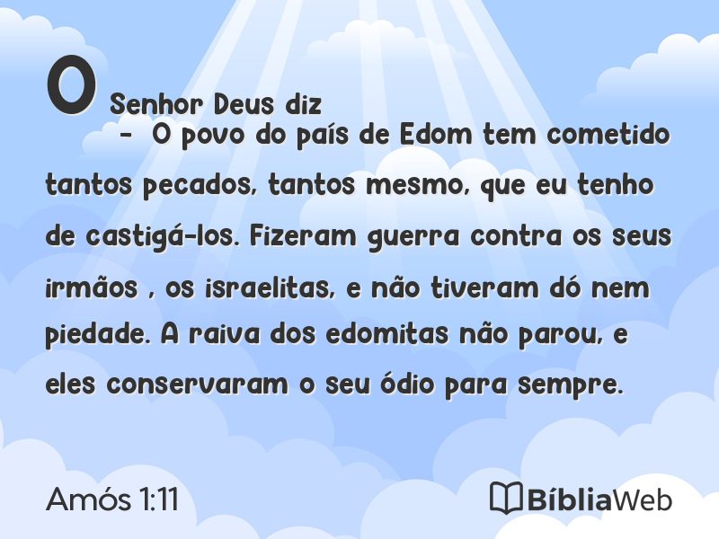 Amós 1:11 em imagem para compartilhar