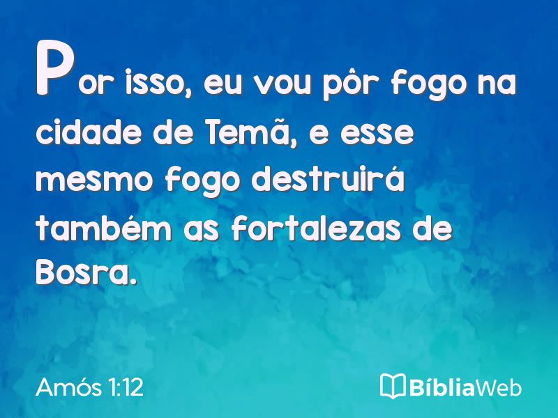 Amós 1:12 em imagem para compartilhar