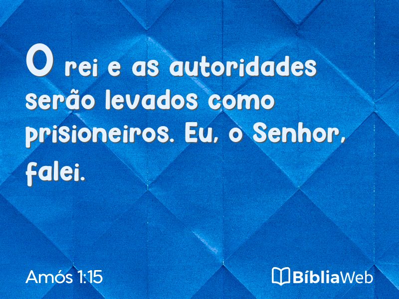 Amós 1:15 em imagem para compartilhar