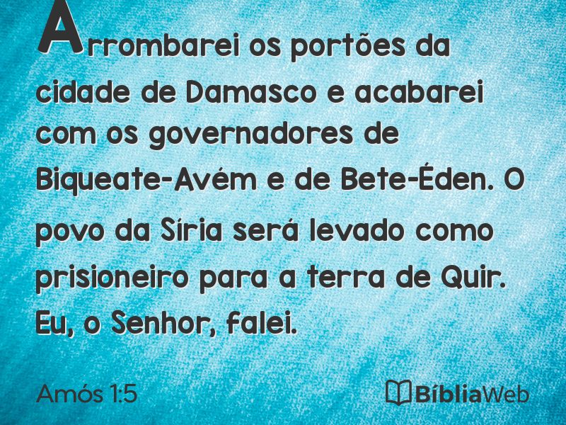 Amós 1:5 em imagem para compartilhar