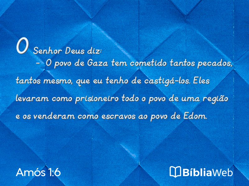 Amós 1:6 em imagem para compartilhar