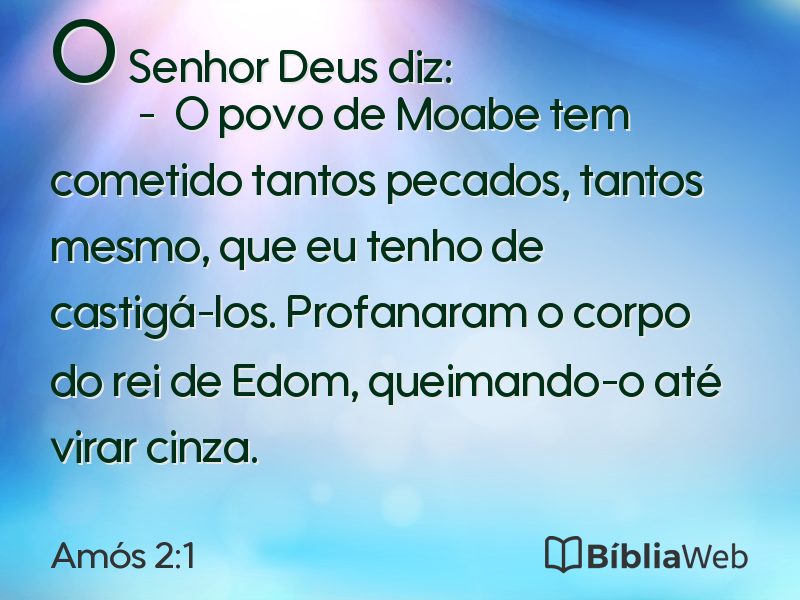 Amós 2:1 em imagem para compartilhar