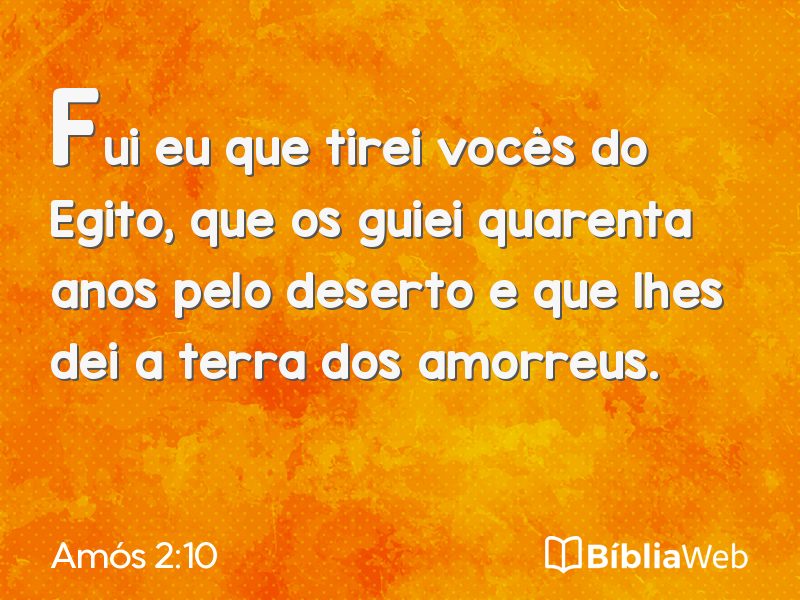 Amós 2:10 em imagem para compartilhar