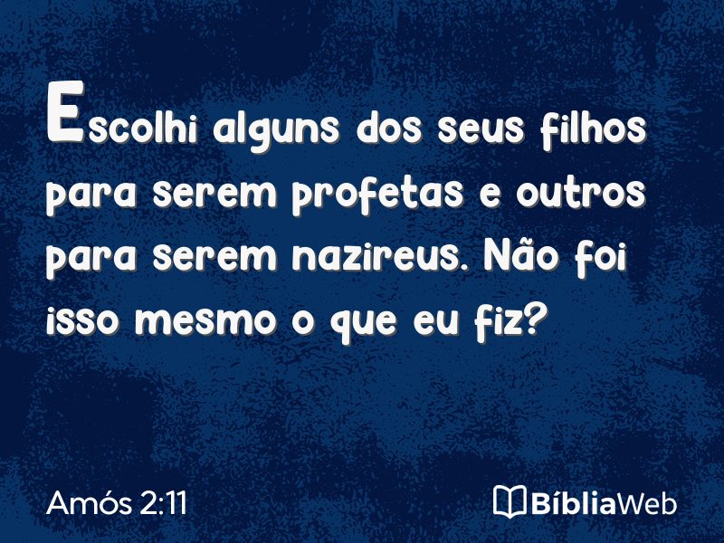 Amós 2:11 em imagem para compartilhar