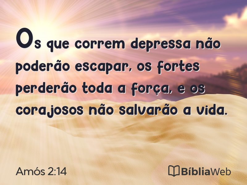 Amós 2:14 em imagem para compartilhar