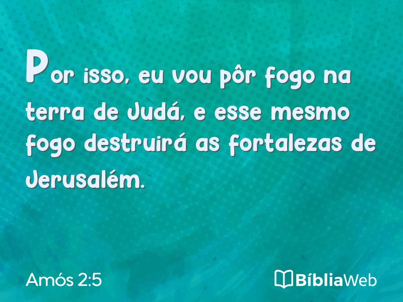 Amós 2:5 em imagem para compartilhar