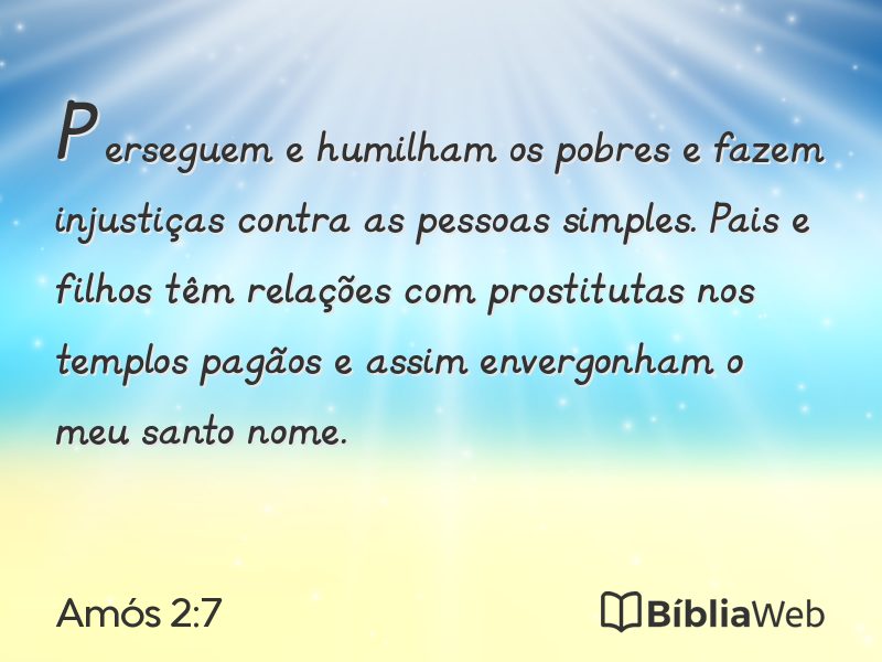 Amós 2:7 em imagem para compartilhar