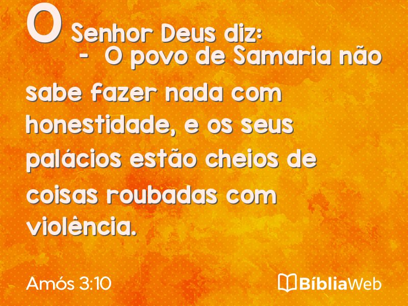 Amós 3:10 em imagem para compartilhar