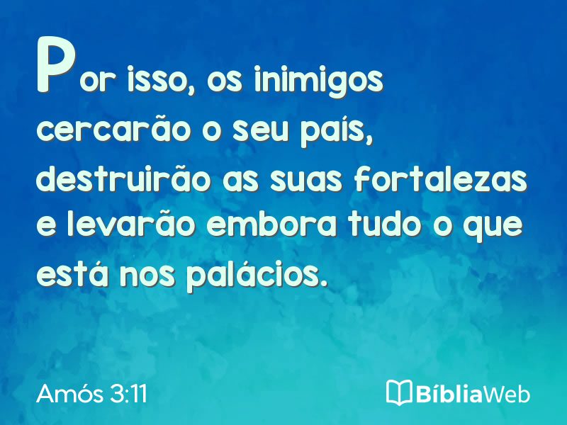 Amós 3:11 em imagem para compartilhar