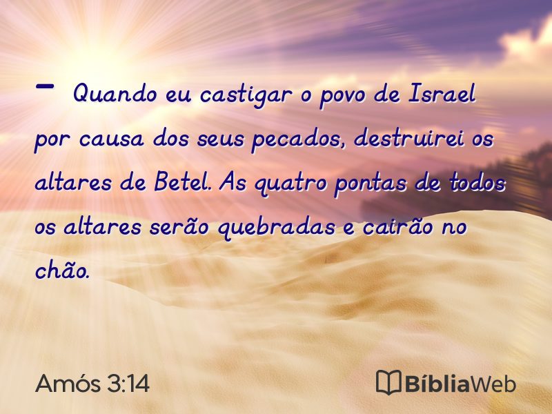 Amós 3:14 em imagem para compartilhar
