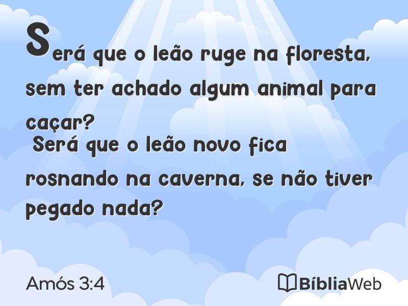 Amós 3:4 em imagem para compartilhar