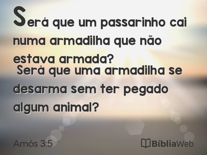 Amós 3:5 em imagem para compartilhar