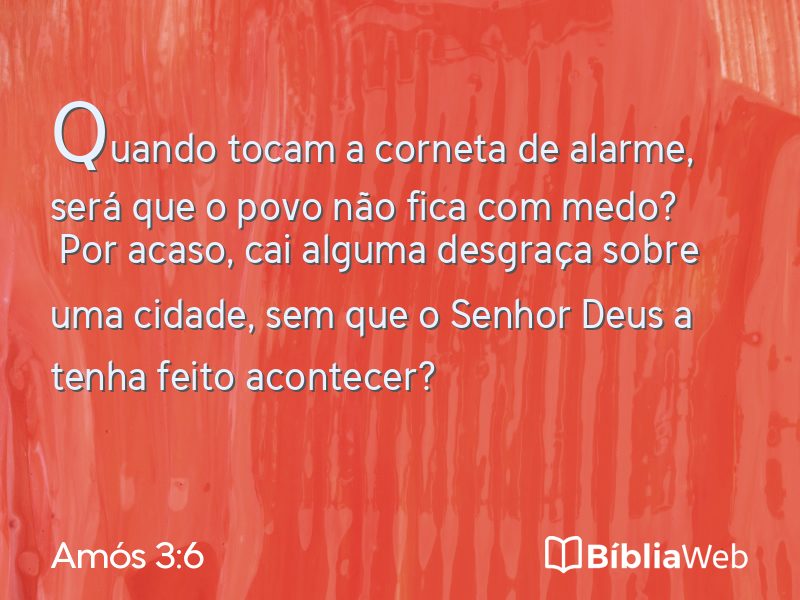 Amós 3:6 em imagem para compartilhar