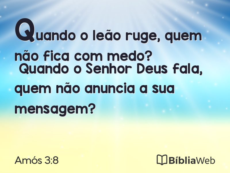 Amós 3:8 em imagem para compartilhar