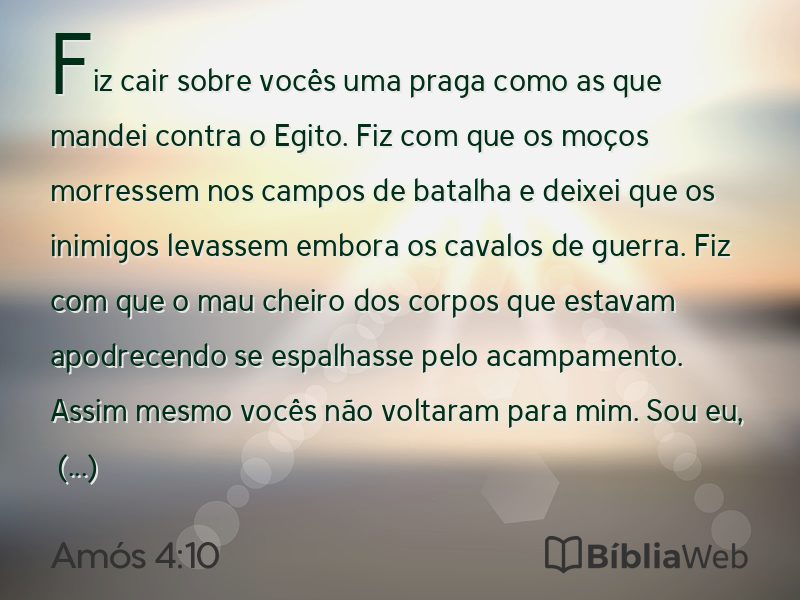 Amós 4:10 em imagem para compartilhar