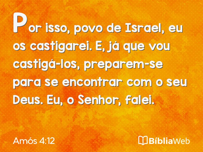 Amós 4:12 em imagem para compartilhar