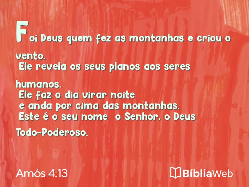 Amós 4:13 em imagem para compartilhar