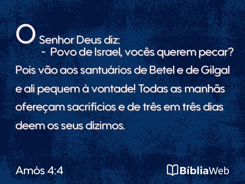 Amós 4:4 em imagem para compartilhar