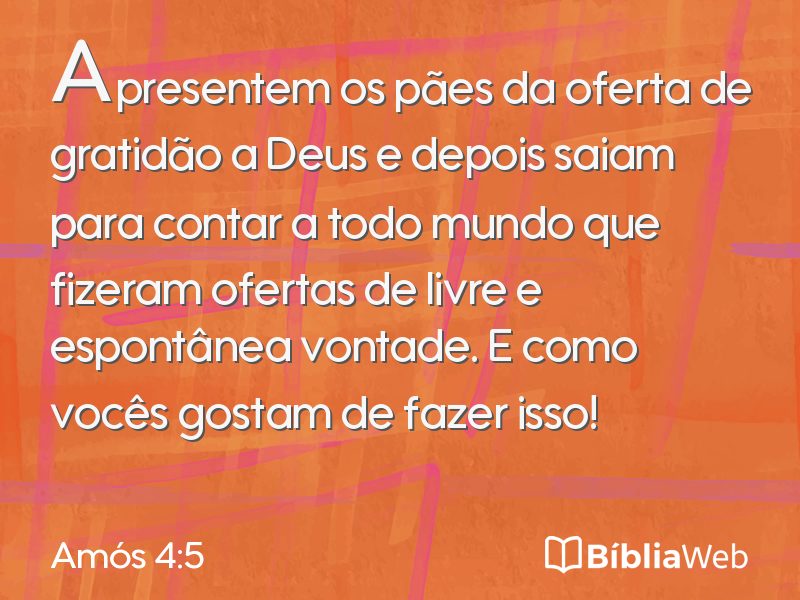 Amós 4:5 em imagem para compartilhar