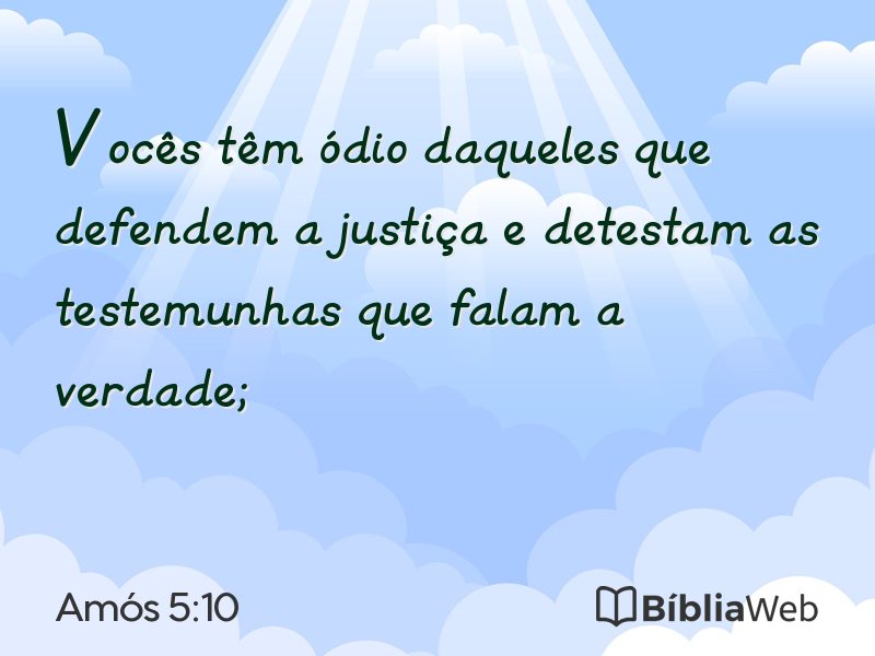 Amós 5:10 em imagem para compartilhar