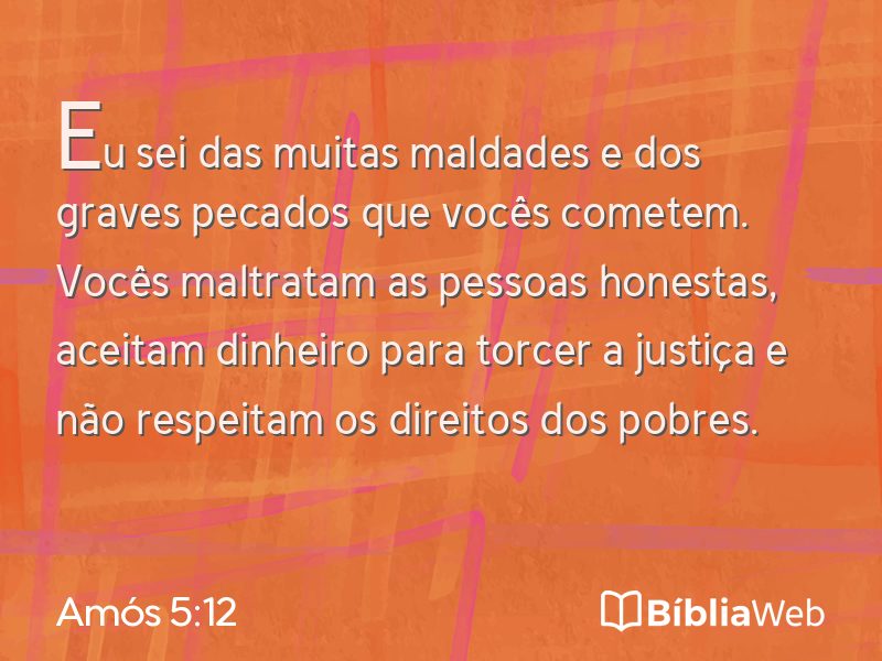 Amós 5:12 em imagem para compartilhar