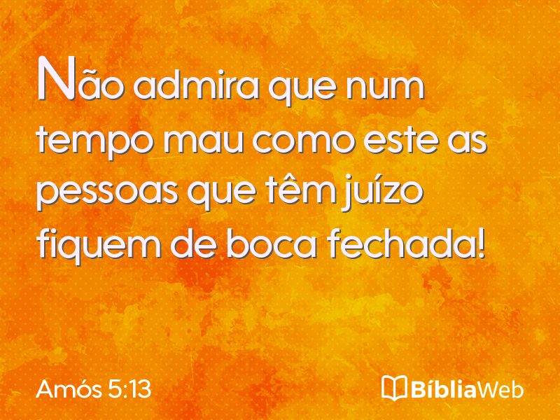 Amós 5:13 em imagem para compartilhar