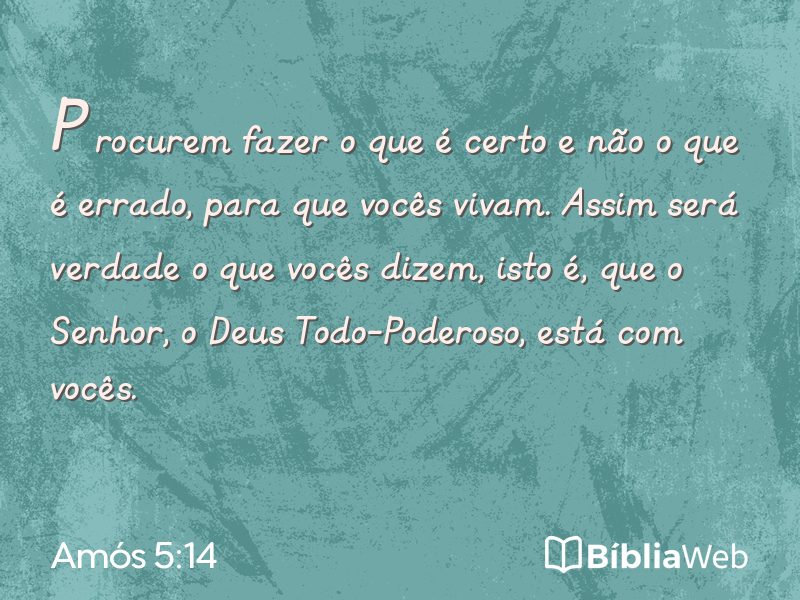 Amós 5:14 em imagem para compartilhar