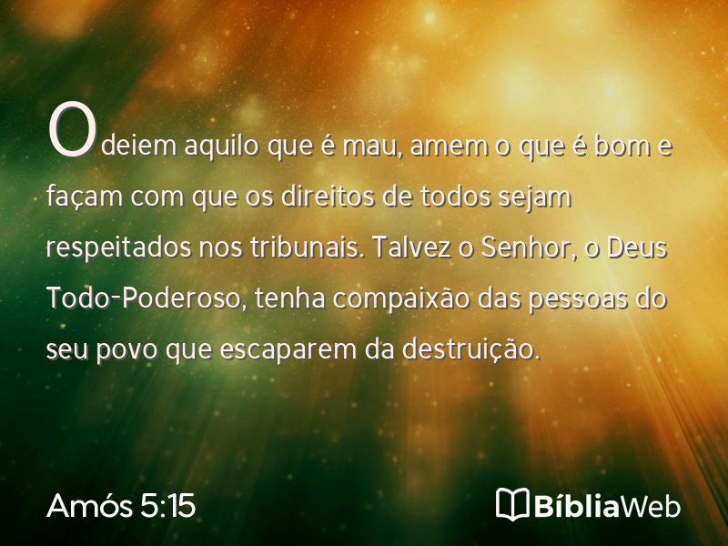 Amós 5:15 em imagem para compartilhar