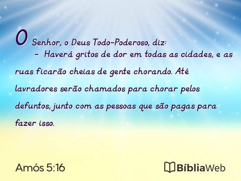 Amós 5:16 em imagem para compartilhar