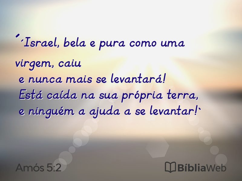 Amós 5:2 em imagem para compartilhar