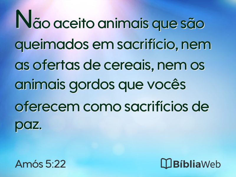 Amós 5:22 em imagem para compartilhar