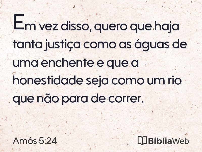Amós 5:24 em imagem para compartilhar