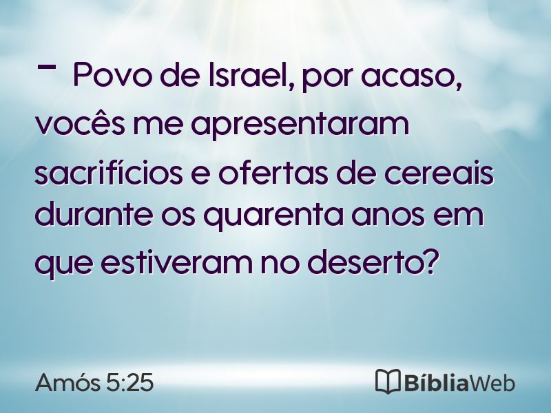 Amós 5:25 em imagem para compartilhar