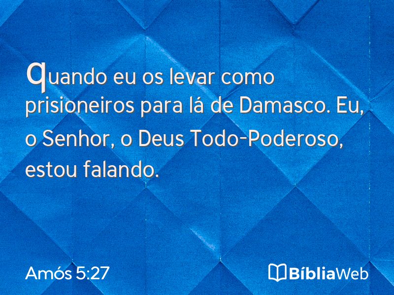 Amós 5:27 em imagem para compartilhar