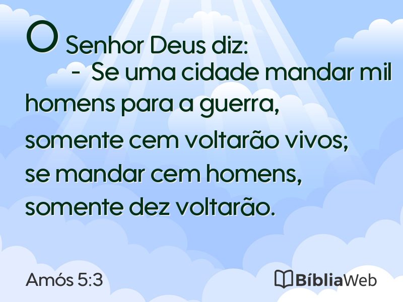 Amós 5:3 em imagem para compartilhar