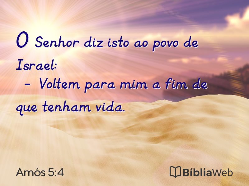 Amós 5:4 em imagem para compartilhar